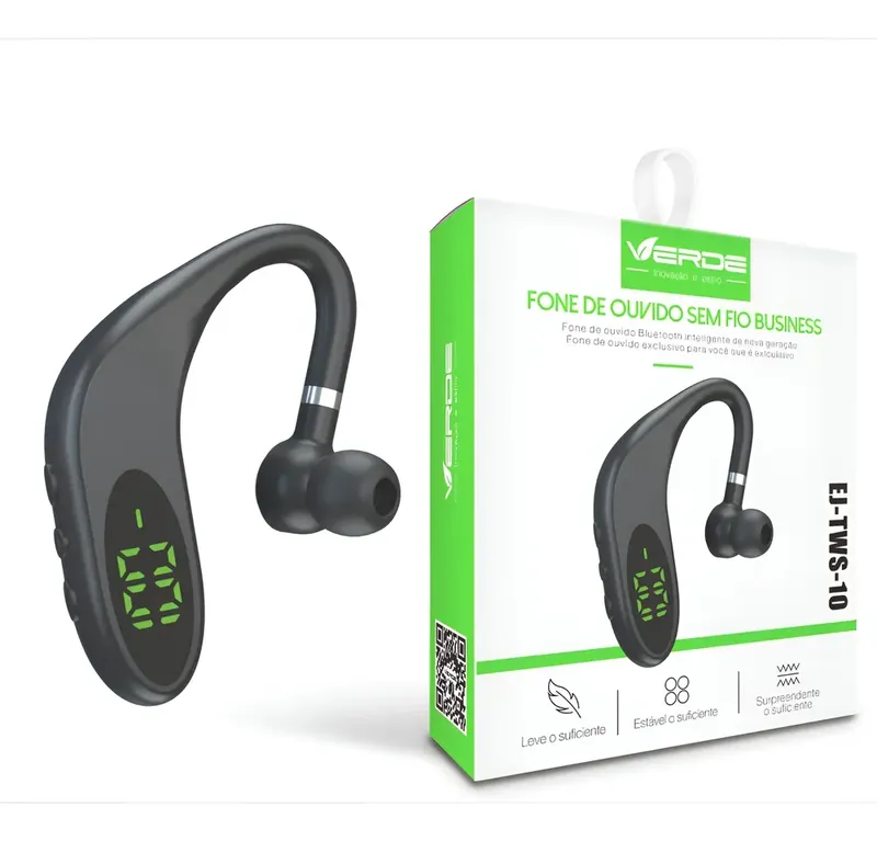 Fone De Ouvido Digital Bluetooth Sem Fio Com Visor