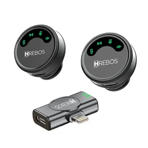Microfone Sem Fio Hrebos Air Mic Compatível Para Iphone E Ipad (ios) – 2.4ghz, Alcance De 25m Modelo If-1000i