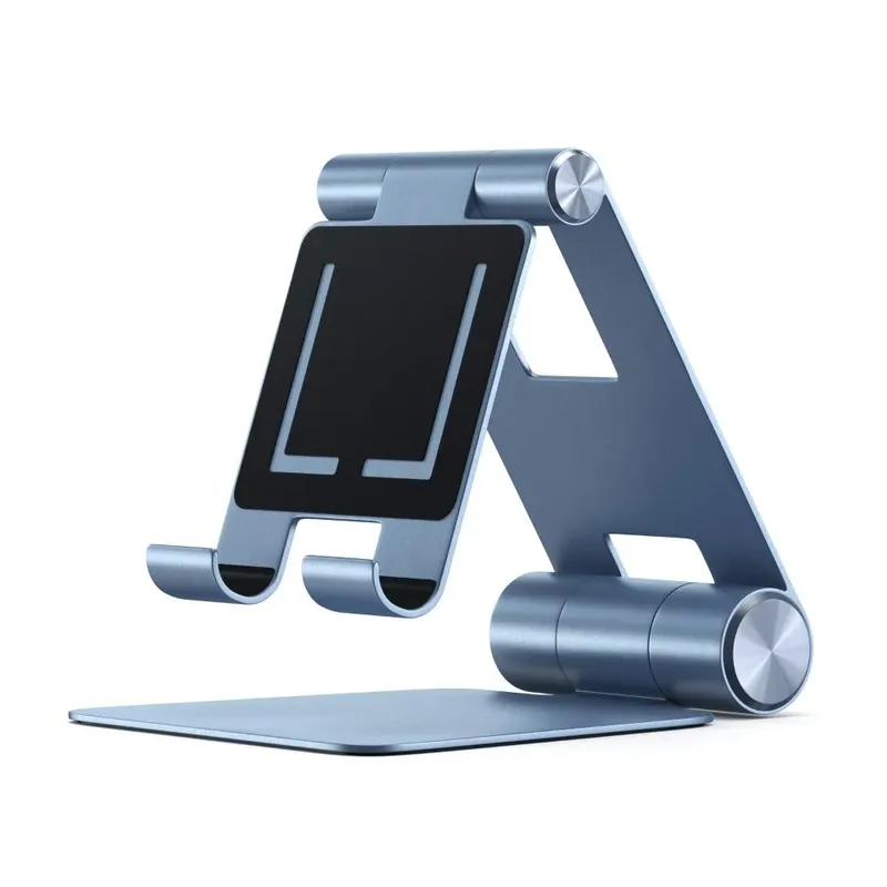 Suporte De Alumínio Azul Satechi Dobrável Para Iphone/ipad
