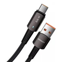 Cabo Usb Tipo-c Essager Turbo 66w 6a 3 Metros Revestimento Em Nylon Trançado E Carregamento Ultra Rápido