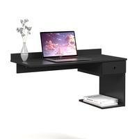 Mesa De Computador Escrivaninha Suspensa Cor: Preto