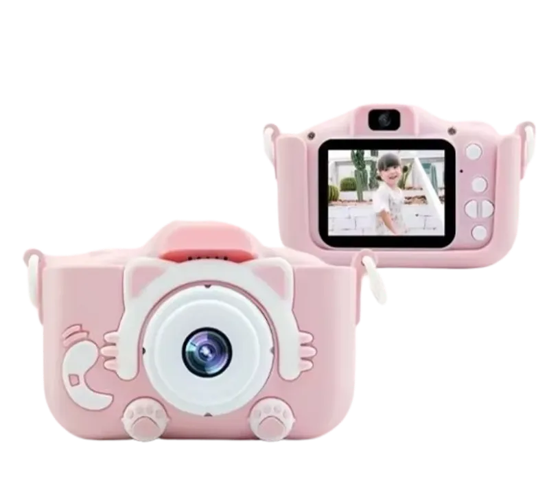 Câmera Digital Infantil Usb Portátil Resolução 1080p Recarregavel Cor Rosa