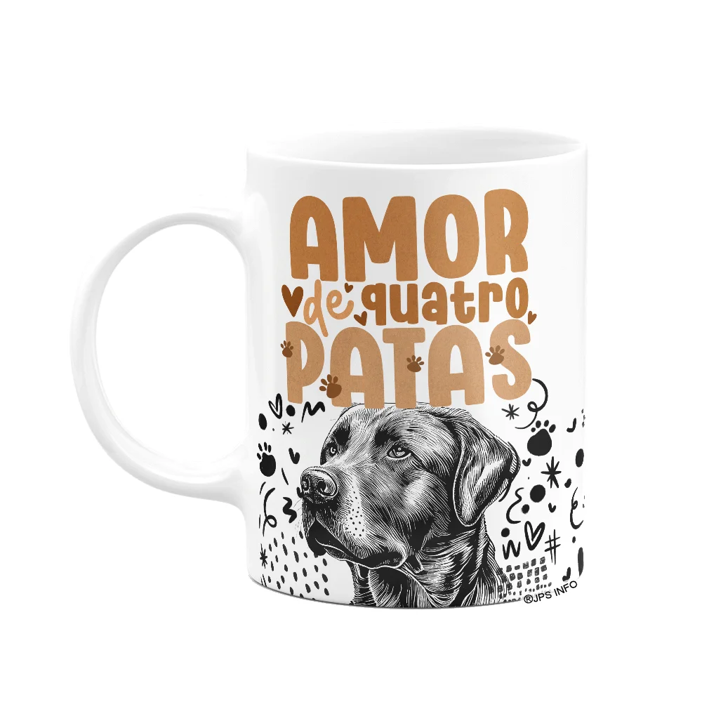 Caneca Amor De Quatro Patas - Cachorro Labrador