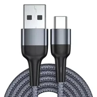 Cabo Usb Tipo-c Essager Turbo 5a 1m Cinza Nylon Trançado Carregamento Rápido E Alta Resistência