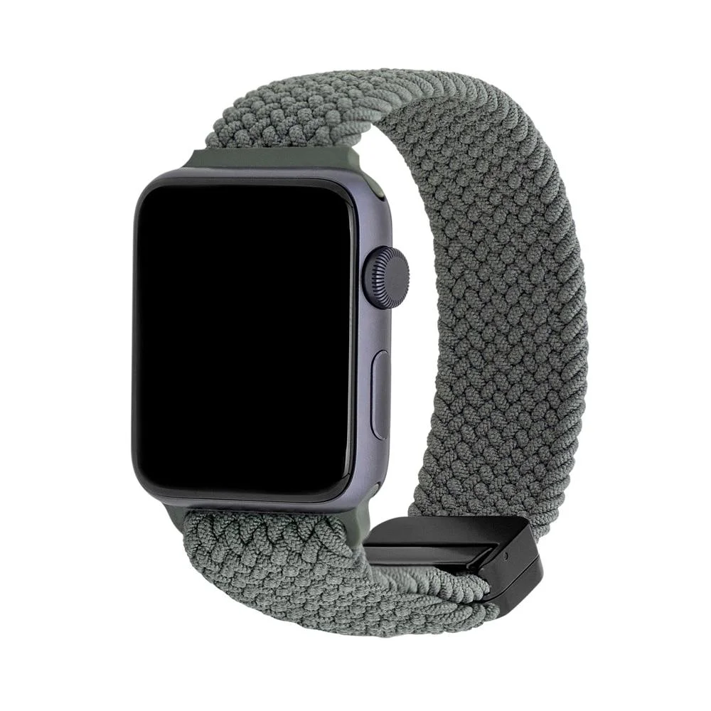 Pulseira Tramada Com Fecho Magnético Para Apple Watch 42/44/45/49 Mm, Iplace, Verde Militar