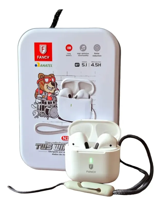 Fone De Ouvido Bluetooth Tws Wireless Fancy - N20 Branco