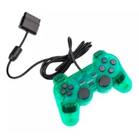 Controle Compatível Com Ps2 Doubleshock Transparente Verde