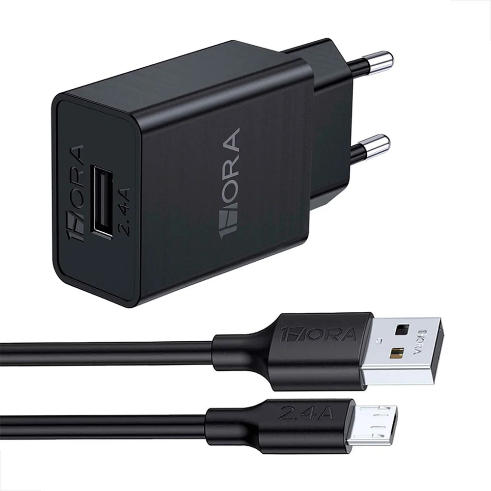 Carregador 5v 2.4a 12w + Cabo Dados Usb-lightning 1m Vq-t05