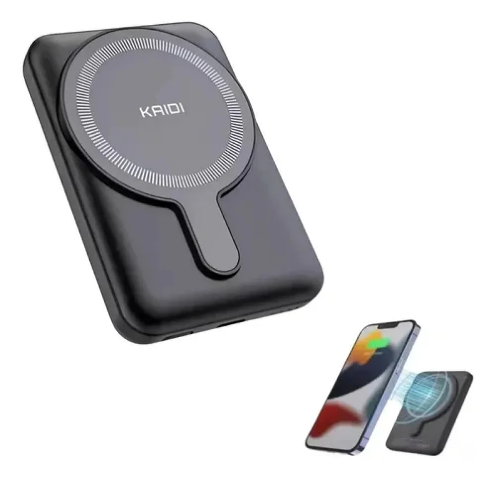 Mini Power Bank Carga Rápida Sem Fio 5000 Mah Knc-8885 Usb-c