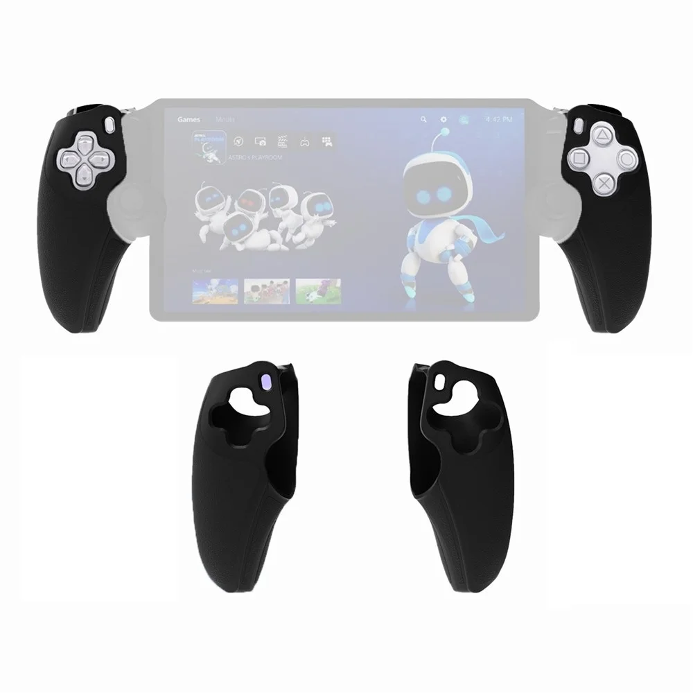 Capa Protetora Silicone Para Playstation Ps Portal Esquerda Direita Preta