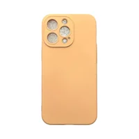 Capa Iphone 13 Pro Max Silicone Aveludada Protege Câmera Colorida Capinha Anti Impacto Cor:nude