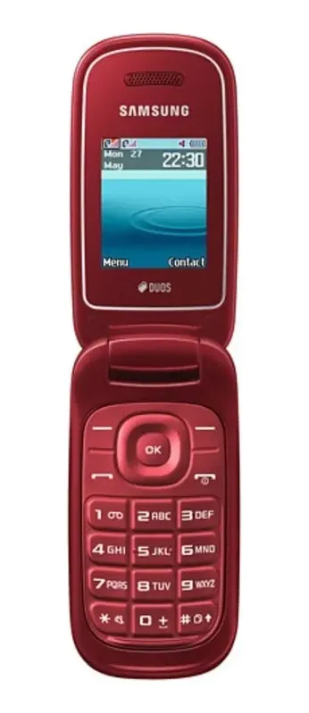 Celulare Simples Samsung Gt-1272 Flip Dual Sim Câmera Fm Idoso 2g 1272 Vermelho