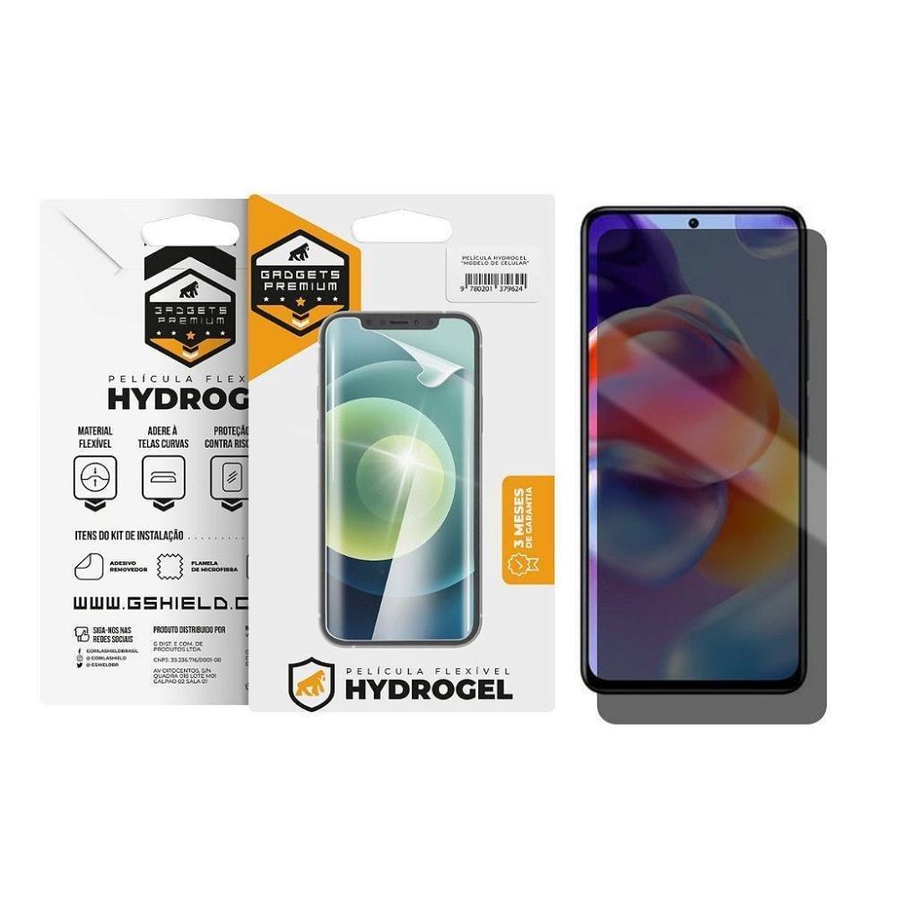 Película Para Xiaomi Redmi Note 11t Pro Plus, Privacidade Hydrogel, Gorila Shield