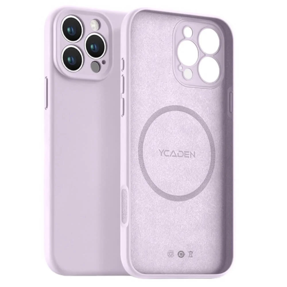 Capa Capinha Protetora de Silicone com Interior em Microfibra Compatível com Magsafe para o iPhone 16 - Cor: Violeta