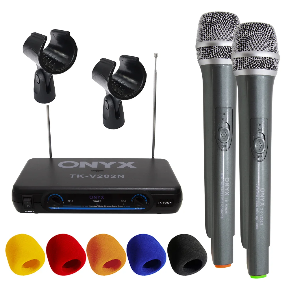 Kit Microfone Sem Fio Tk U120 Uhf Com Suporte B18a E Espuma Onyx
