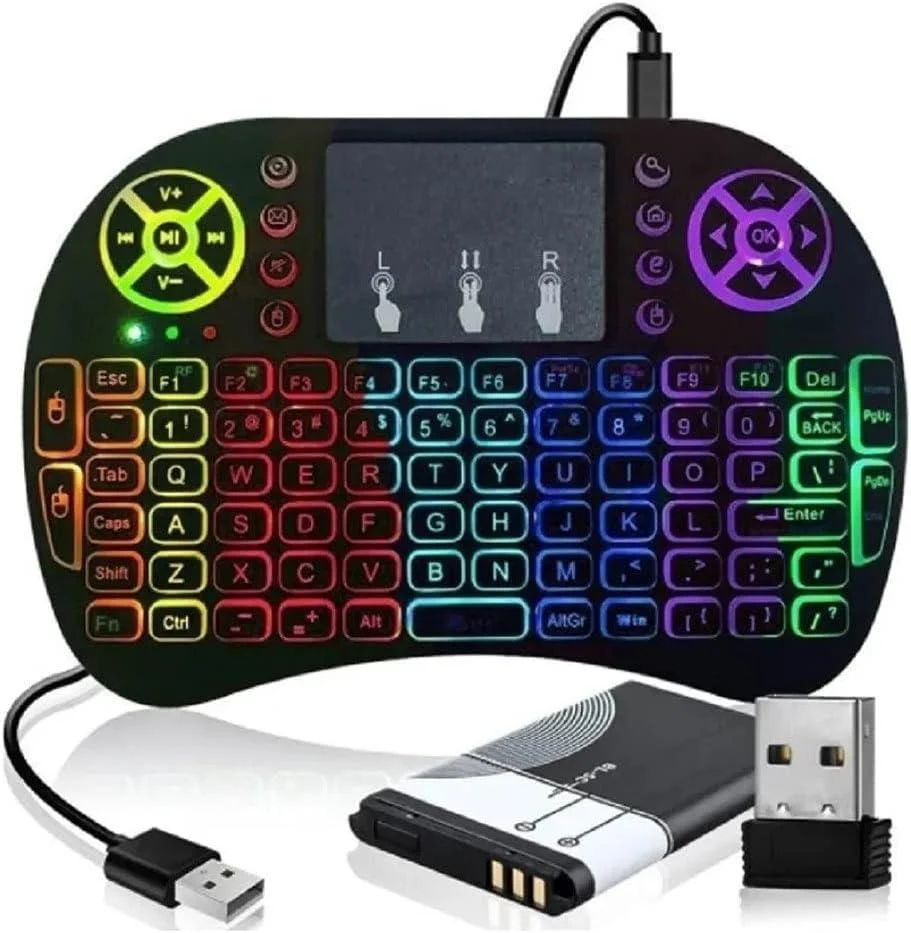 Mini Teclado Lelong Max, Sem Fio, Com LED - Le 7716