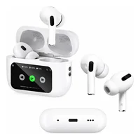 Fone A9 Pro Touch Screen Anc De Ouvido Sem Fio Tws Ruído Cancelando Bluetooth 5.3 Suporte App Longa Duração Da Bateria