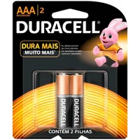 Pilha Alcalina Duracell AAA, 1.5V, Com 2 Unidades - 6417