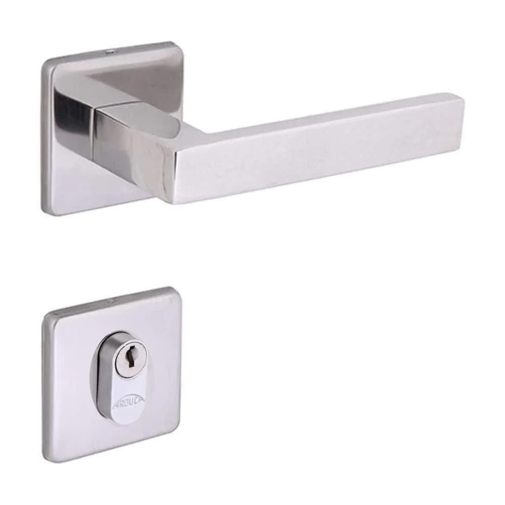 Fechadura Externa Quadratta 55mm Aço Inox Polido 1098900/55 Ip Arouca