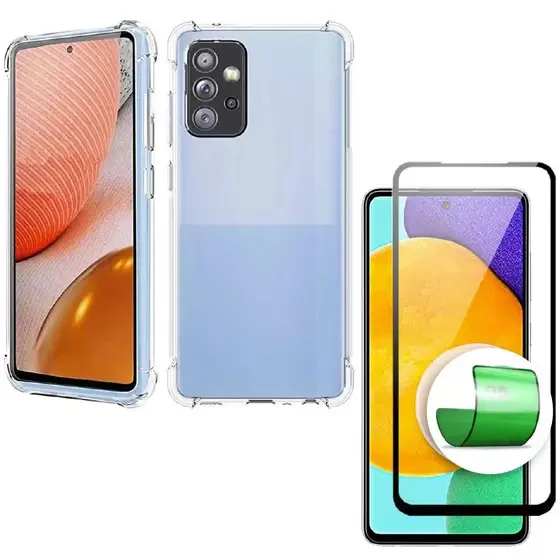 Capinha Anti Impactos + Película De Cerâmica 9d Para Galaxy A72 5g