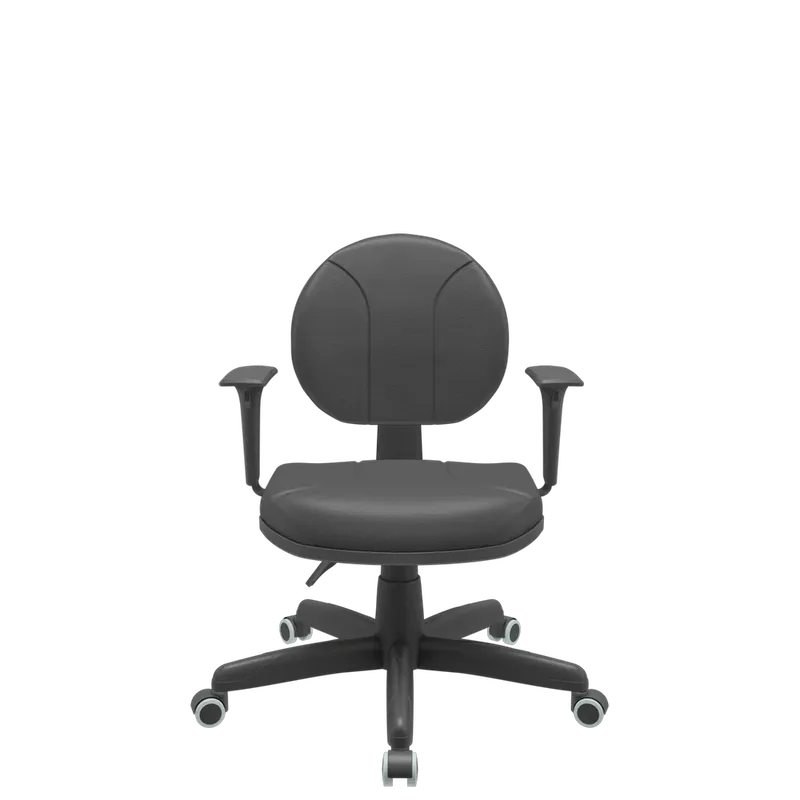 Cadeira Office Plaxmetal Executiva, Até 110 Kg, Back System Operativa, Com Braços Reguláveis, Revestimento Tecido Com Costura, Preta