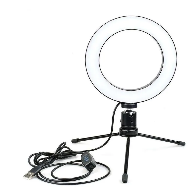 Ring Light com Tripé, Fy Iluminador De LED, 16Cm Diâmetro