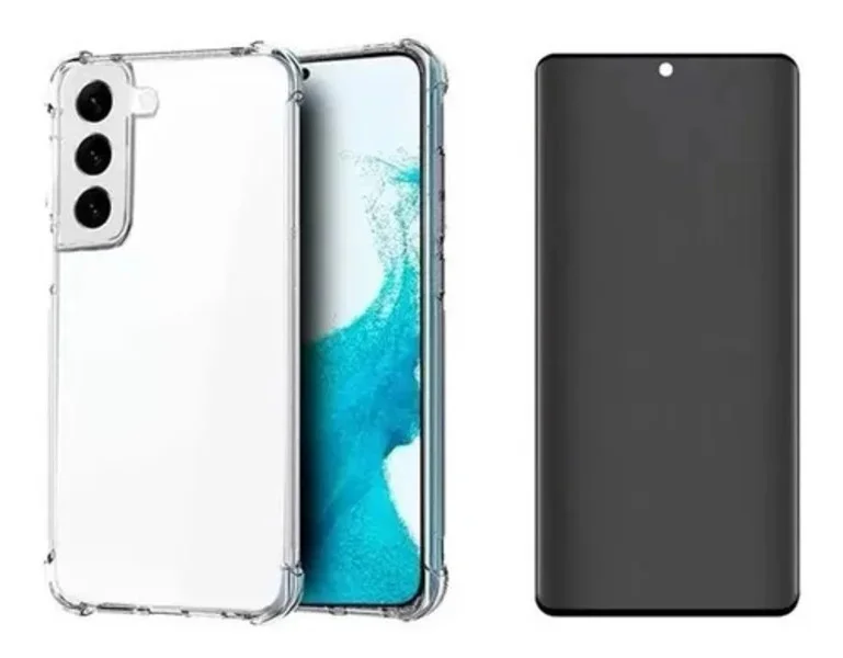 Capa Capinha + Película Privacidade Fosca Para Samsung Galaxy S24 Plus
