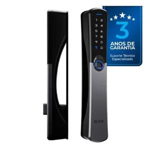 Fechadura Digital De Embutir Biometrica Wi-fi Ip55 Samba Esf-de6100i - A Prova De Água Preta