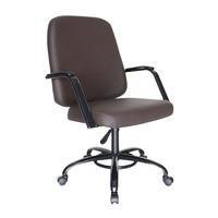 Cadeira Office Design Office Plus Size até 200Kg, Com Base Giratória, Marrom