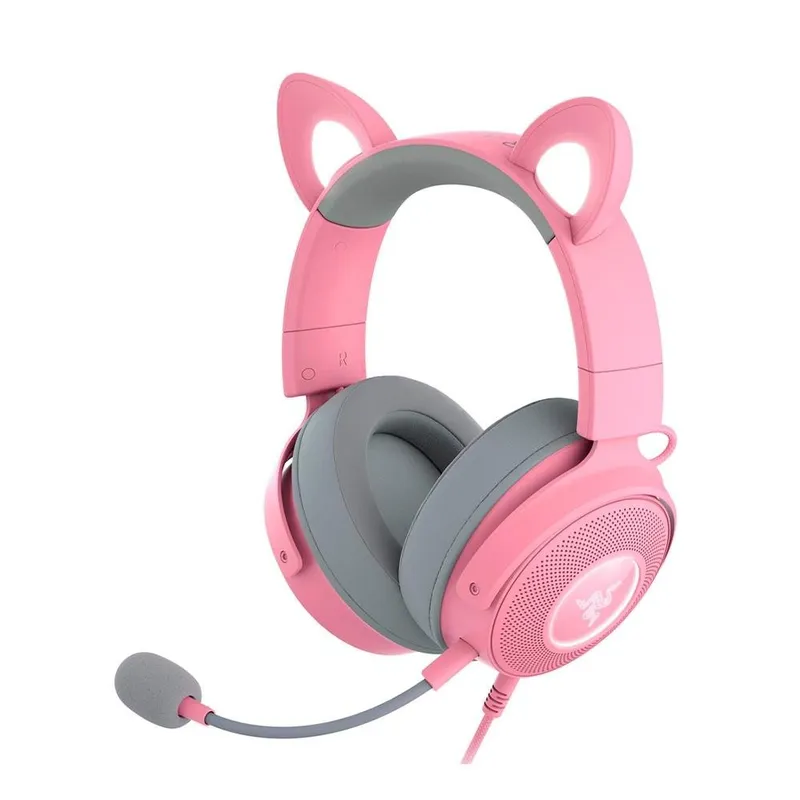 Headset Gamer Razer Kraken Kitty V2 Pro, Chroma RGB, Som Surround 7.1, Drivers 50mm, USB, PC, Playstation e Nintendo - RZ04-04510100-R3U1