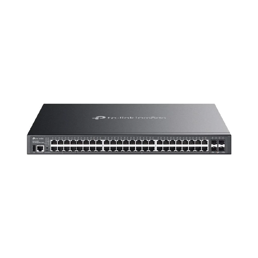 Switch Tp-link Sg5452xmpp Gerenciável L3 48 Portas Gigabit Poe++ C/4 Slots Sfp+ 10gbps