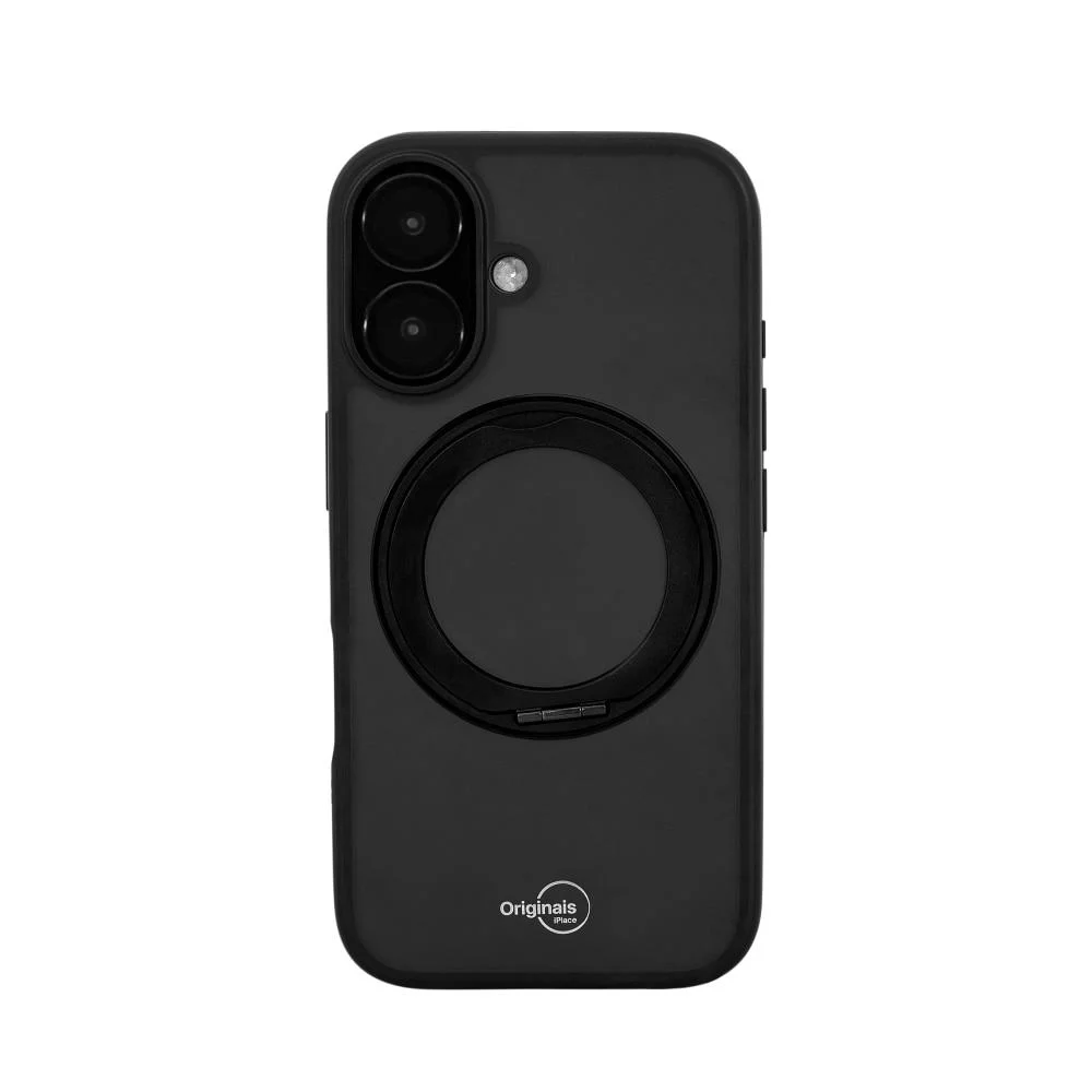 Capa Iphone 16 Plus Iplace, Stand Preta