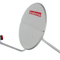 Antena Externa Kit Banda Ku Bipartida 60cm P Tv Hd 3d 4k Conversores Brkub-60 Brasforma