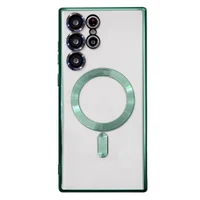 Capa Magsafe com Proteção na Lente para o Samsung Galaxy S24 Ultra - Tela 6.8 Cor: Verde