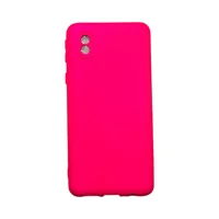 Capa Samsung A01 Core Silicone Aveludada Protege Câmera Colorida Capinha Anti Impacto A01 Core:pink