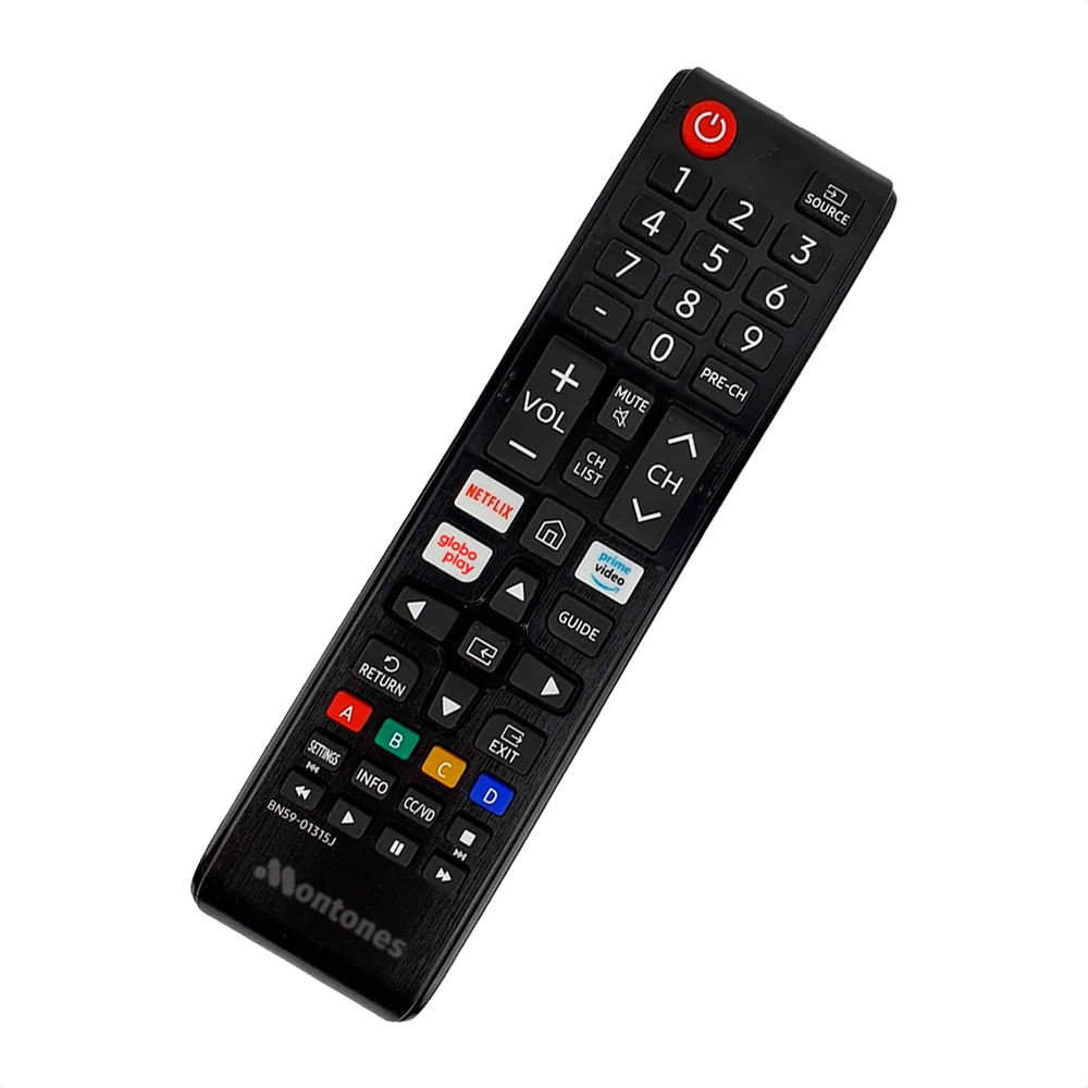 Controle Remoto Para Tv Samsung Smart Netflix Globoplay Prime + 2 Pilhas