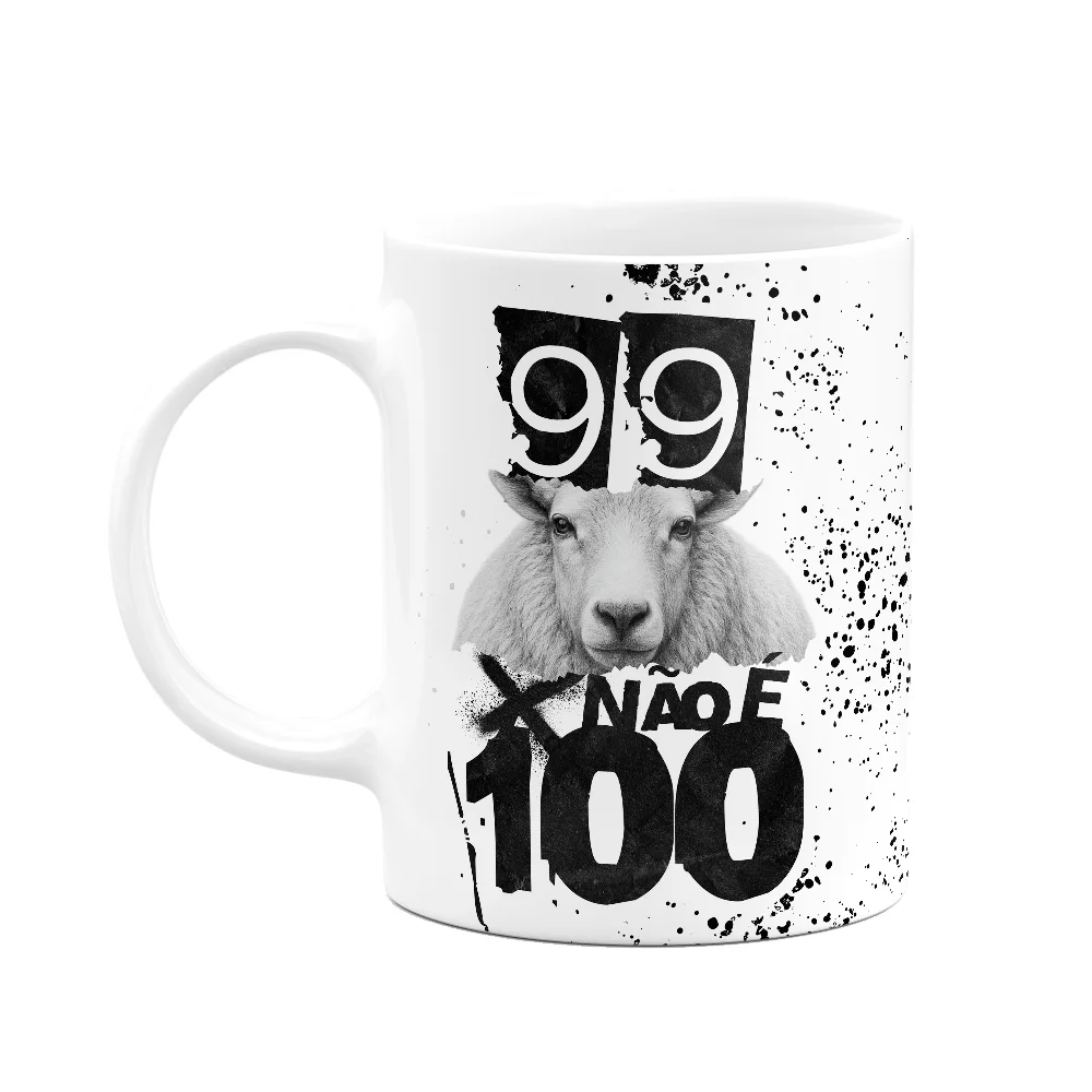Caneca Religiosa - 99 Não É 100 - 325ml - Branca