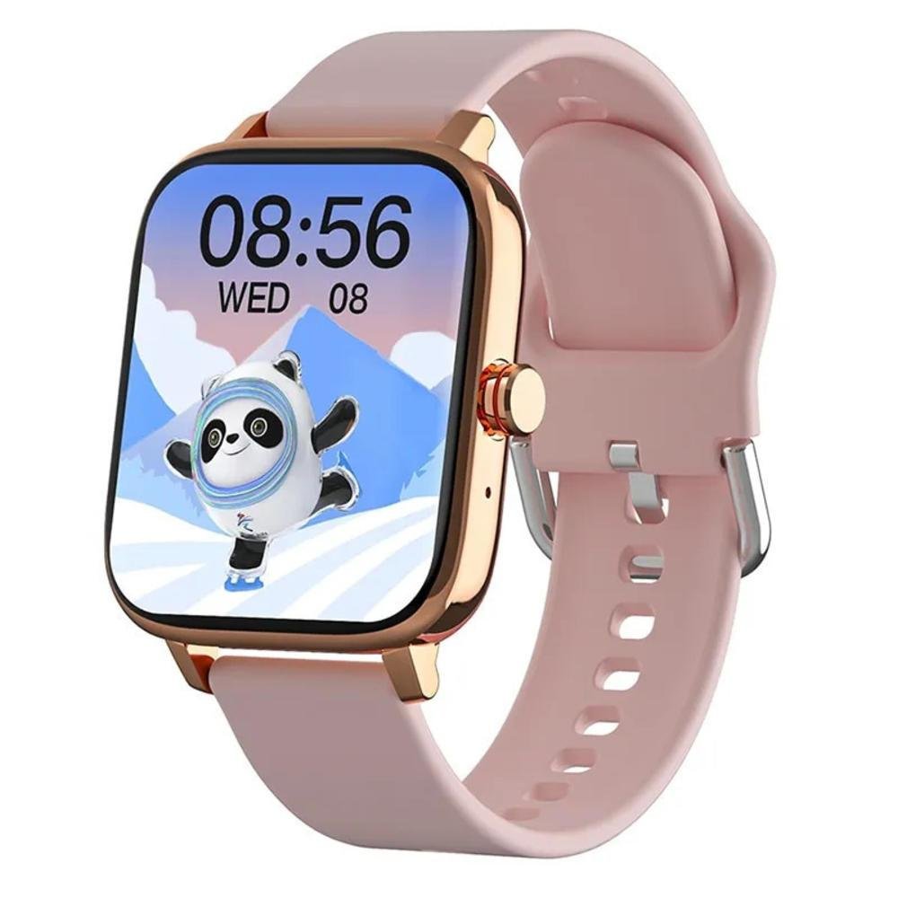 Smartwatch Lige Full Touch, Bluetooth, Android Ios, À Prova D'água Ouro