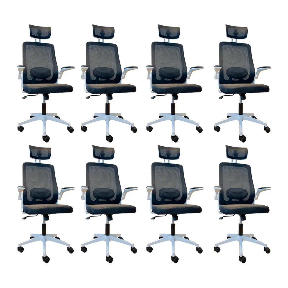 Cadeira De Escritório Oficial Presidente Prime Executiva - Branco E Preto - 8