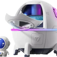 Umidificador De Ar Difusor Aromático, LED, Cápsula Astronauta