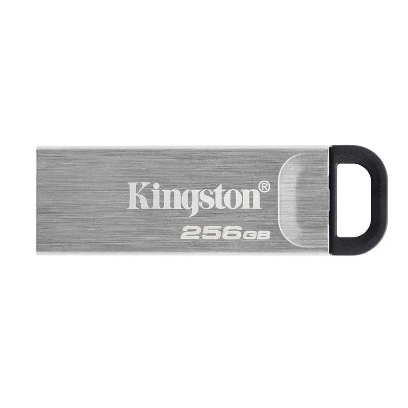 Pen Drive 256GB Kingston DataTraveler Kyson, USB 3.2 Gen 1, Leitura de 200MB/s, Metal - DTKN/256GB