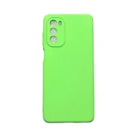 Capa Moto G62 5g Silicone Aveludada Protege Câmera Colorida Capinha Anti Impacto Moto G62 5g:verde Folha