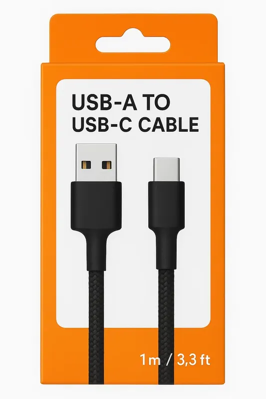 Cabo Usb Tipo C Preto Nylon Turbo Envio Imediato Qualidade