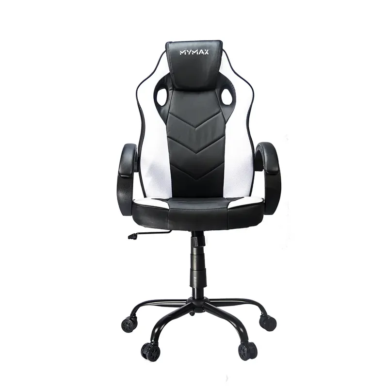 Cadeira Gamer Mymax, Mx5, Até 150kg, Giratória Branco E Verde
