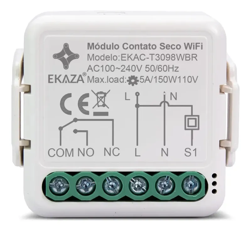 Módulo Portão Inteligente Wi-fi Contato Seco Pulso