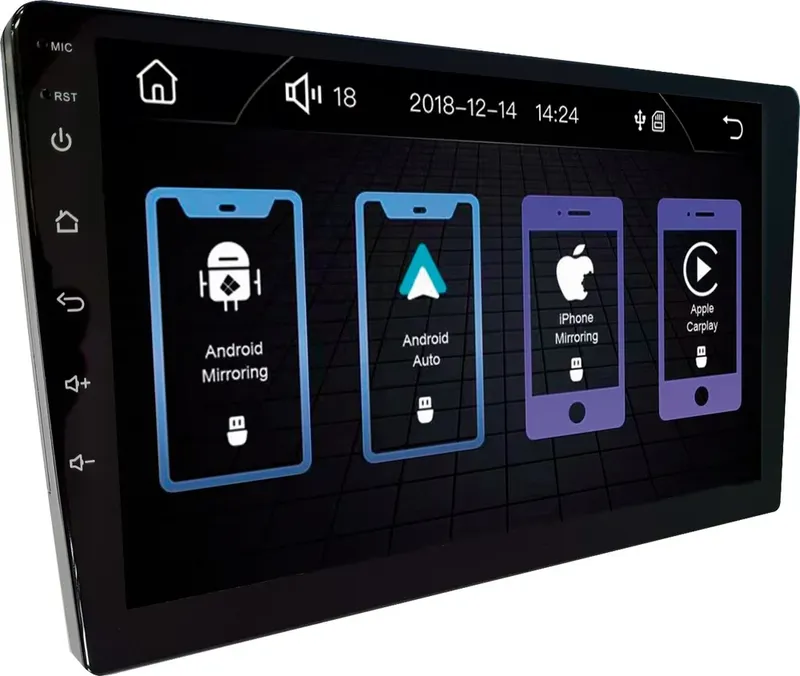 Central Multimidia Mp5 Rs908br Roadstar Car Play E Android Auto, 9 Polegadas, Capacitiva,Bluetooth,USB, Mp3 Fm Aux Mic 4x50, 7 Cores