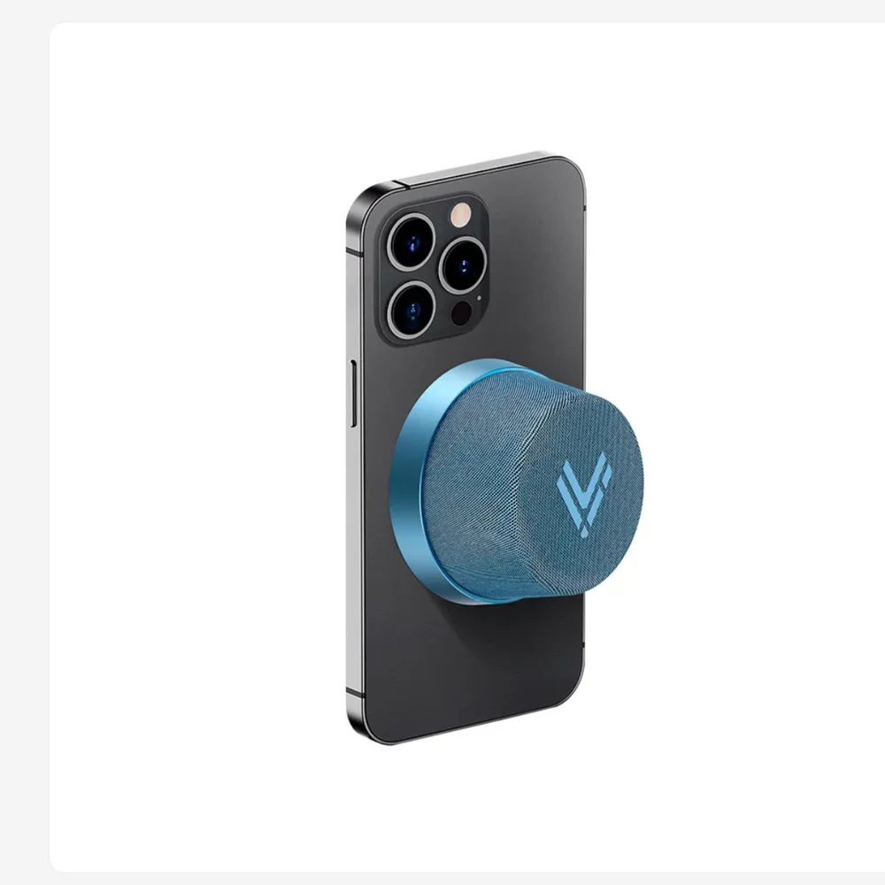 Caixa de Som Portátil Mini Speaker Bluetooth 5.3 Hi-Level Magwave LV-S01 Azul Som Potente TWS Conecta 2 Caixas Bateria Longa Duração 12h Compacta