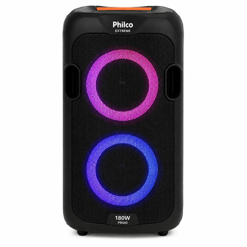 Caixa De Som Speaker Philco Extreme 180w Pbs60 Bivolt
