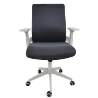 Cadeira De Escritório Presidente Fox Office Giratória Tela Mesh Cinza F1251