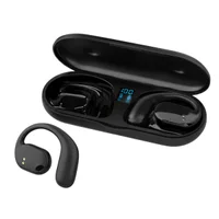 Fone Sem Fio Preto Condução Óssea Controle Touch Para Rotina